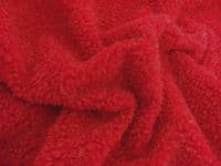Faux Fur SHERPA FLEECE Sheepskin Fabric Material - CASHMERE RED